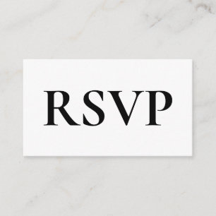 Carte D'accompagnement Mariage simple RSVP