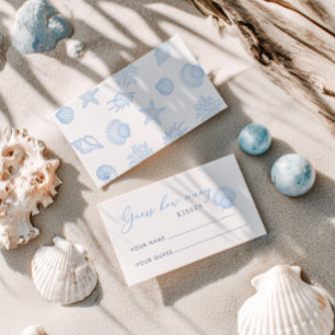 Carte D'accompagnement Mariage sous les coquillages devinez combien de ba