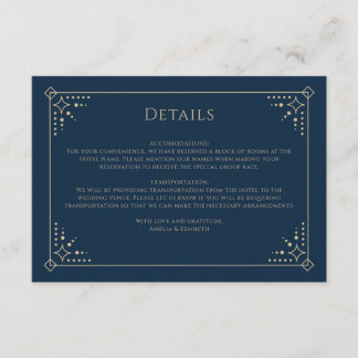 Carte D'accompagnement Mariage Stardust