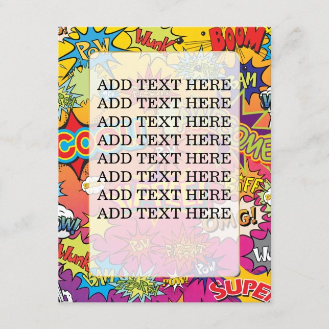 CARTE D'ACCOMPAGNEMENT MARIAGE SUPERHERO DU LIVRE COMIQUE (Devant)