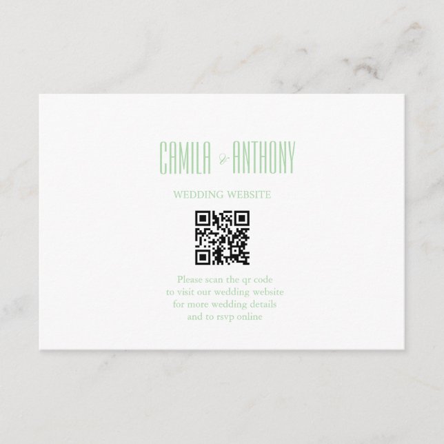 Carte D'accompagnement Mariage turquoise (Devant)