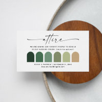 Mariage vert Woodland Insérer QR | Palette