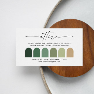 Carte D'accompagnement Mariage vert Woodland Insérer QR | Palette