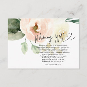 Carte D'accompagnement Mariage veut bien demander de l'argent Cadeau Flor