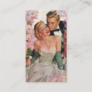 Carte D'accompagnement Mariage Vintage, Jeunes Mariés Rétro Mariée et Mar