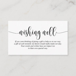 Carte D'accompagnement Mariage Wishing Well, Design de script moderne