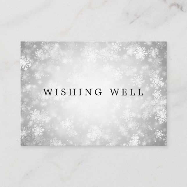 Carte D'accompagnement Mariage Wishing well Silver Winter Wonderland (Devant)