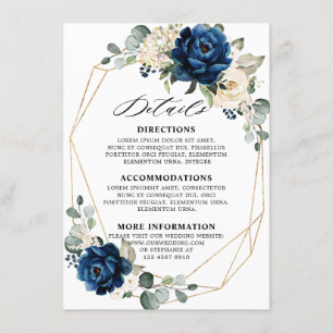 Carte D'accompagnement Marine Gold White Champagne Ivérique Détails géomé