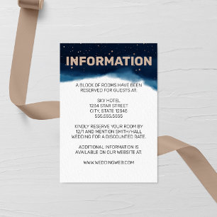 Carte D'accompagnement Marine Ombre Sky avec Mariage d'étoiles de bronze