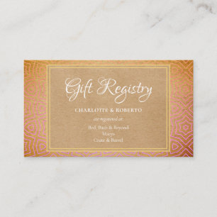 Carte D'accompagnement Marocaine Désert Chic Mariage Registre Cadeau