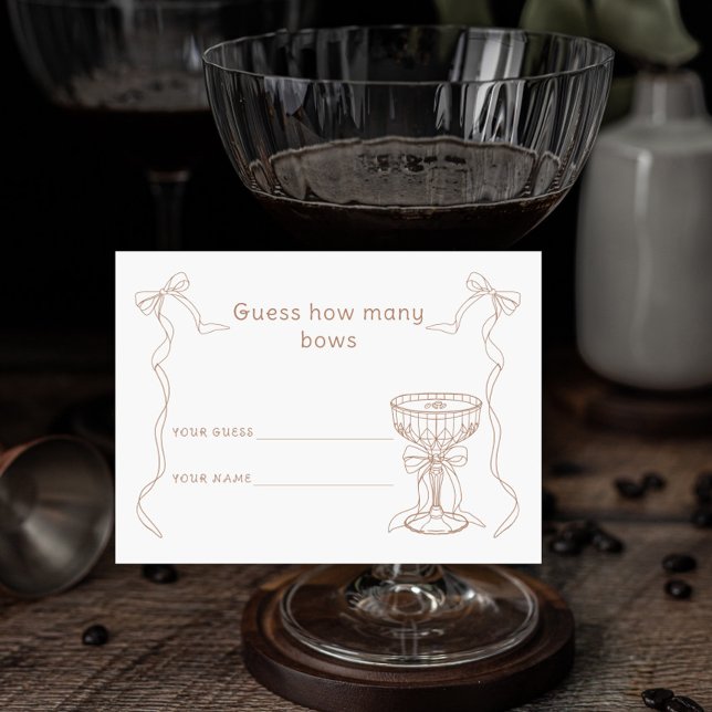 Carte D'accompagnement Martini Espresso Combien d'arcs Jeu de mariage (Créateur téléchargé)