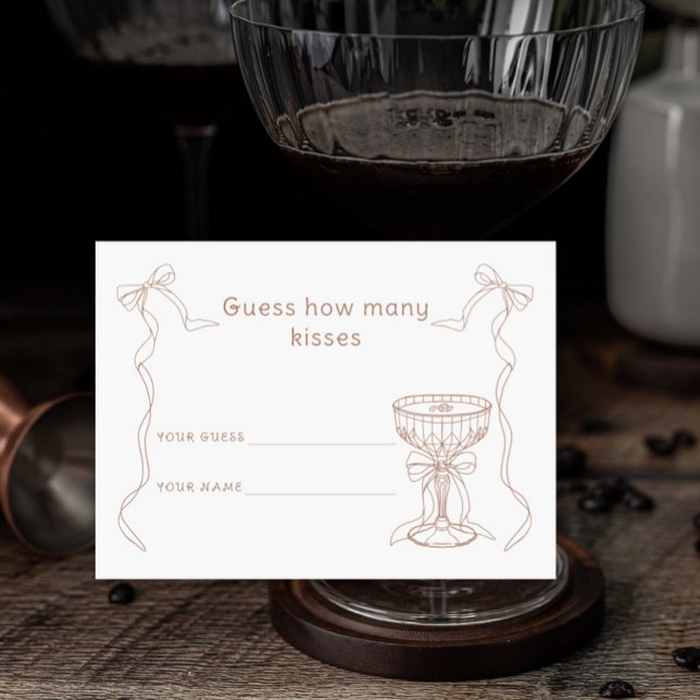 Carte D'accompagnement Martini Espresso Combien de baisers Jeu de mariage (Créateur téléchargé)