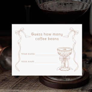 Carte D'accompagnement Martini Espresso Combien de grains de café Jeu de