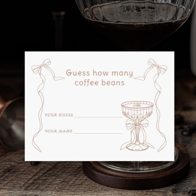 Carte D'accompagnement Martini Espresso Combien de grains de café Jeu de  (Créateur téléchargé)
