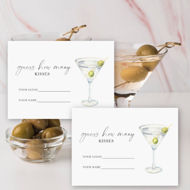Carte D'accompagnement Martini & Matrimony jeu de baisers de mariage (Créateur téléchargé)