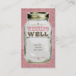 Carte D'accompagnement Mason Jar rose bien envie