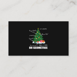 Carte D'accompagnement Math Geometry Arbre de Noël Enseignant Famille Mat