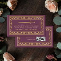 Mauve Royal Sword Site Mariage RSVP QR Code