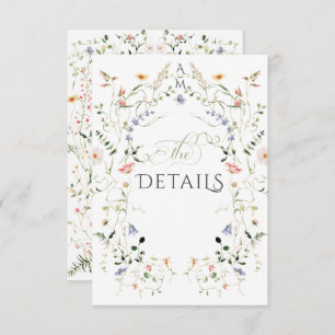 Carte D'accompagnement Meadow Fleur sauvage Rustic Boho Mariage photo