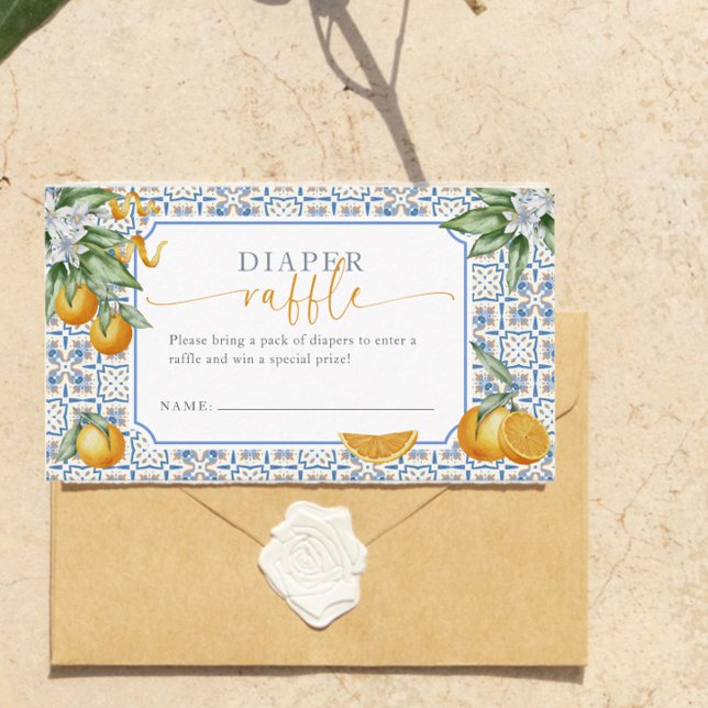 Carte D'accompagnement Mediterranean Citrus Diaper Raffle (Créateur téléchargé)