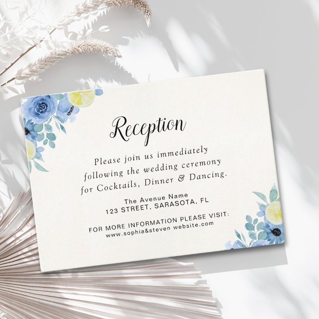 Carte D'accompagnement Mediterranean Lemon-Themed Wedding (Créateur téléchargé)