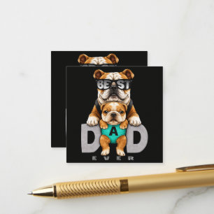 Carte D'accompagnement Meilleur papa bouledogue de tous les temps – Fête