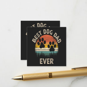Carte D'accompagnement Meilleur Papa Chien Vintage Ever