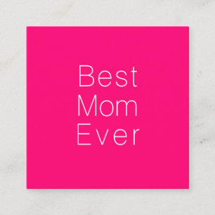 Carte D'accompagnement Meilleure maman Jamais chaud rose fuchsia minimali
