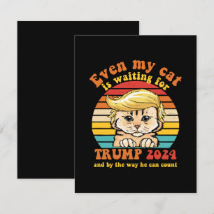 Carte D'accompagnement Même Mon Chat Attend Le Vêtement Trump 2024