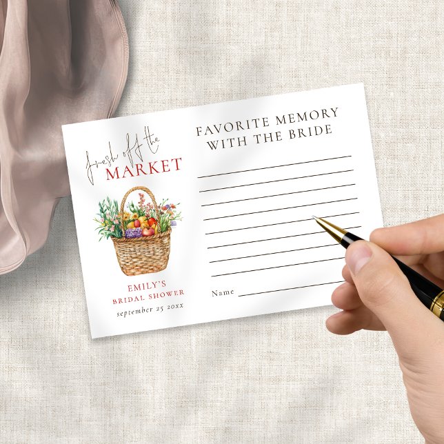 Carte D'accompagnement Mémoire hors marché fraîche avec Fête des mariées  (Créateur téléchargé)