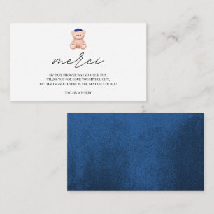 Carte D'accompagnement Merci Bonjour Bebe baby shower français
