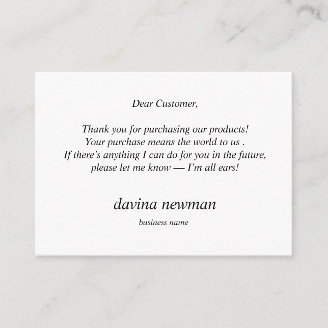 Carte D'accompagnement Merci client de la troisième lune d'or oeil Boho (Devant)