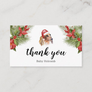 Carte D'accompagnement Merci Dachshund Watercolor Festive