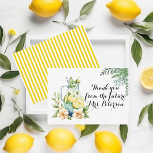 Carte D'accompagnement Merci de Fête des mariées Lemonade été