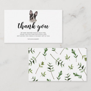Carte D'accompagnement Merci French Bulldog Frenchie Pup Baby shower