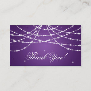 Carte D'accompagnement Merci Insérer Chaîne Étincelante Violet