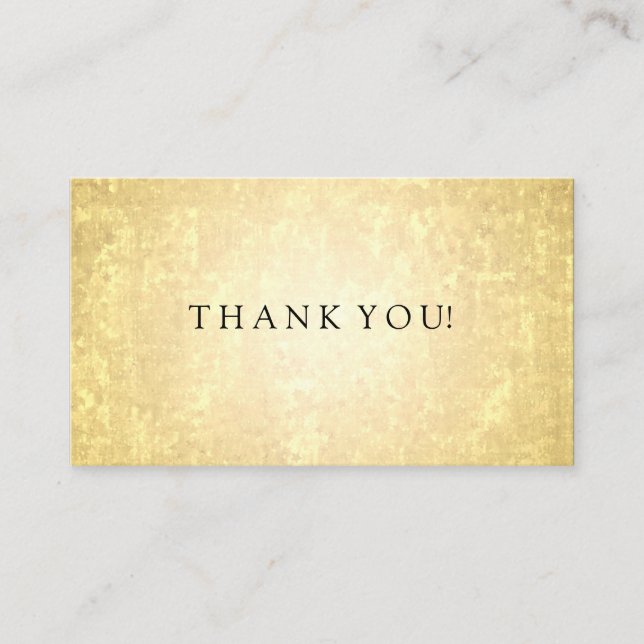 Carte D'accompagnement Merci Insertion Gold Foil Look Stars Confetti (Devant)