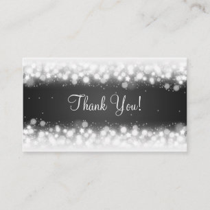 Carte D'accompagnement Merci Insertion Magique Étincelle Noire