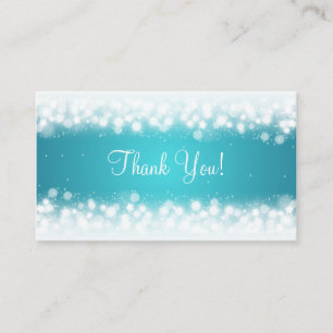 Carte D'accompagnement Merci Insertion Magique Étincelle Turquoise