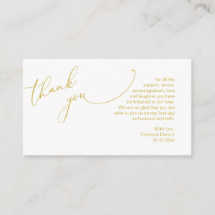 Carte D'accompagnement Merci mariage, dans le thème romantique moderne