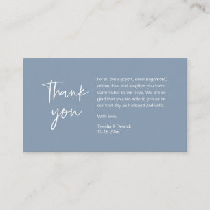 Carte D'accompagnement Merci mariage pour sa participation, minimaliste m