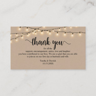 Carte D'accompagnement Merci mariage, Russe moderne Brown Kraft