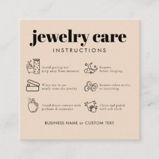 Carte D'accompagnement Merci minimaliste de soins de bijoux Business Beig