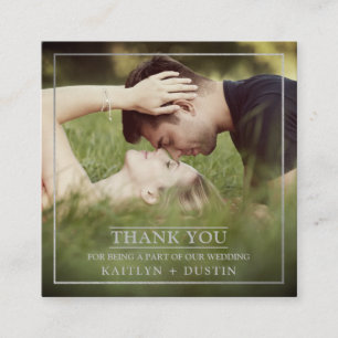 Carte D'accompagnement Merci photo moderne Silver Foil