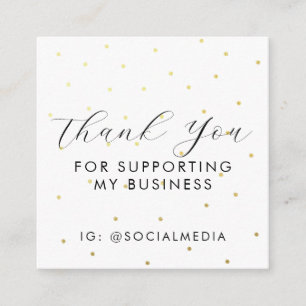 Carte D'accompagnement Merci Pour Le Soutien De Mon Entreprise White Gold