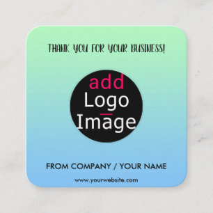 Carte D'accompagnement Merci professionnel élégant Dégradé personnalisé