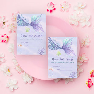 Carte D'accompagnement Mermaid Devine combien de bonbons sont dans le boc