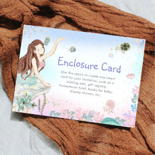 Carte D'accompagnement Mermaid Girl 4e fête d'anniversaire