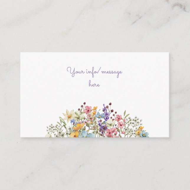 Carte D'accompagnement Mers fleurs colorées adulte Anniversaire (Devant)
