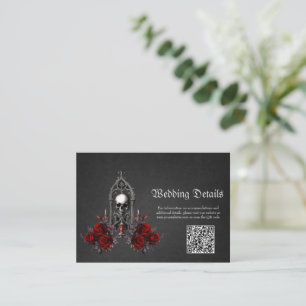 Carte D'accompagnement Merveilleux design mariage gothique foncé
